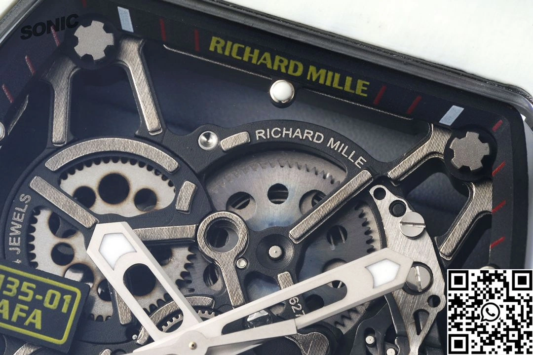 Versatile Richard Mille RM-035 Sonic Factory NTPT Carbon Fiber White Case Blue Band 2377