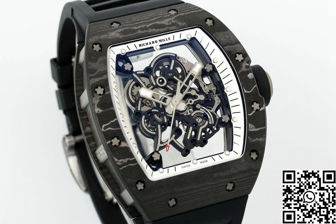 ZipUp Richard Mille RM-055 APS Factory NTPT Carbon Fiber Black Case Black Band 2410