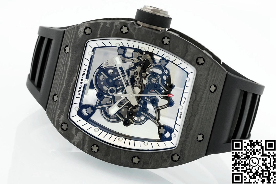 ZipUp Richard Mille RM-055 APS Factory NTPT Carbon Fiber Black Case Black Band 2410