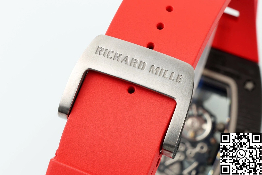 Richard Mille RM-055 APS Factory NTPT Carbon Fiber Black Case Red Band GoodFit 2412
