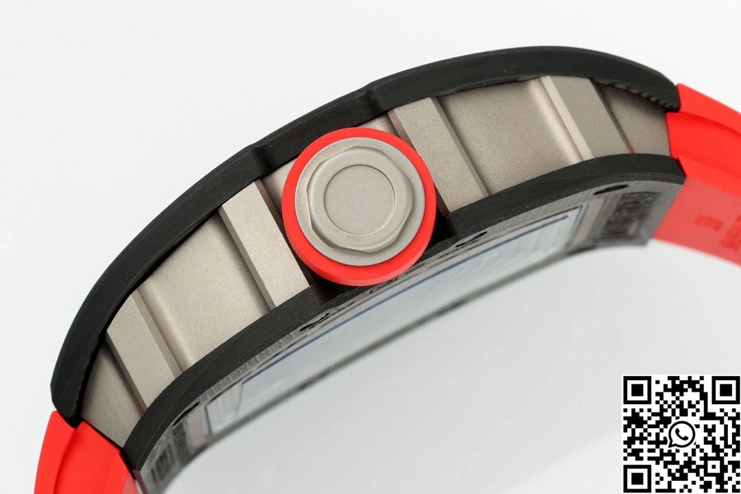 Richard Mille RM-055 APS Factory NTPT Carbon Fiber Black Case Red Band GoodFit 2412
