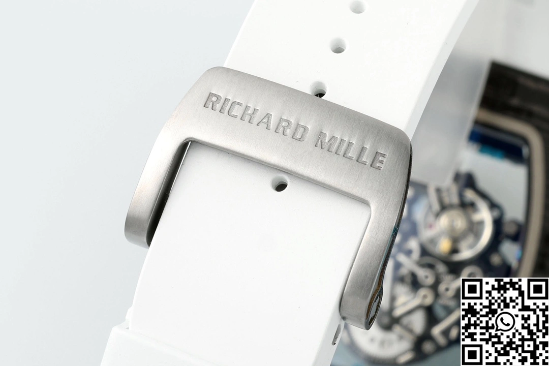TopPick Richard Mille RM-055 APS Factory NTPT Carbon Fiber Black Case White Band Green Rehault 2413
