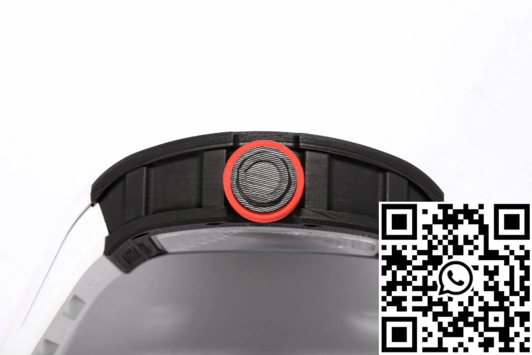 Unique Richard Mille RM-055 BBR Factory Carbon Fiber White Strap 2418