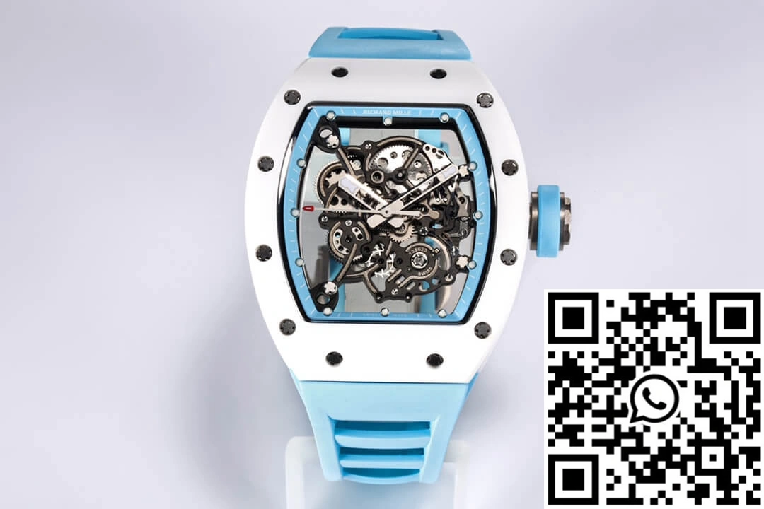 WellDesigned Richard Mille RM-055 BBR Factory Ceramic Case Blue Strap 2433