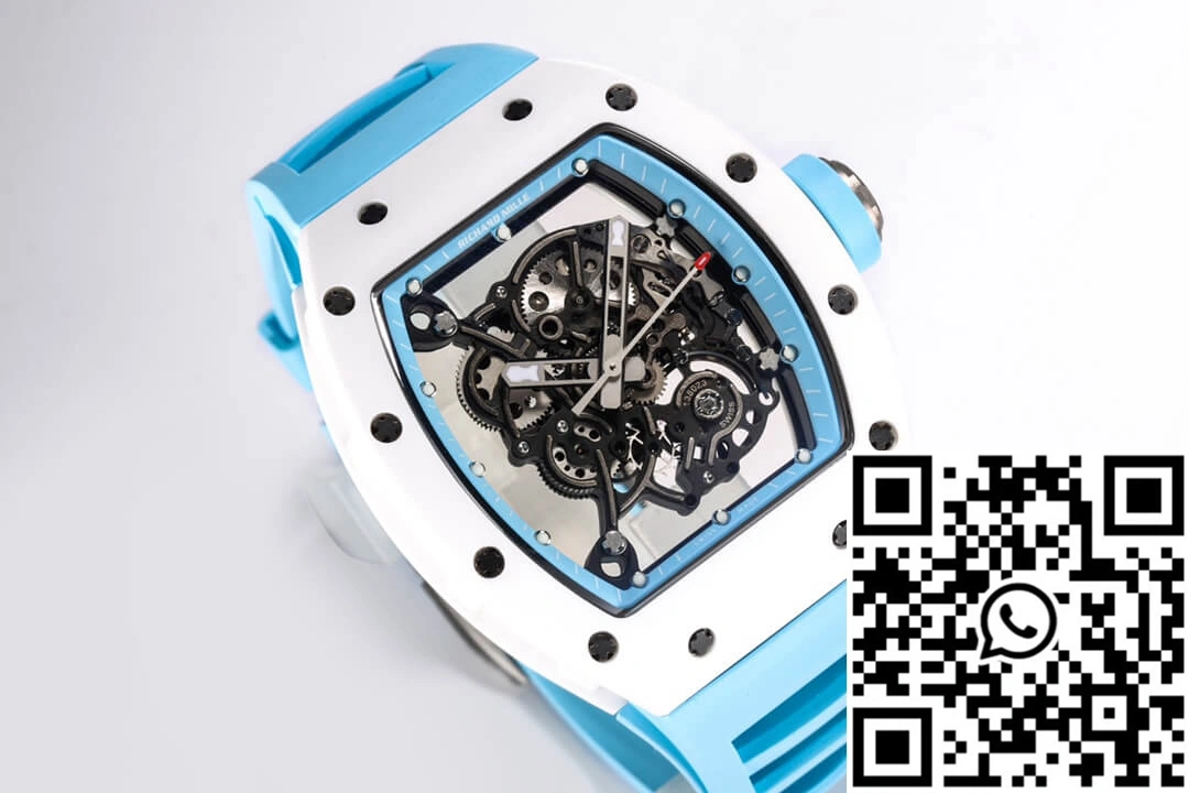 WellDesigned Richard Mille RM-055 BBR Factory Ceramic Case Blue Strap 2433