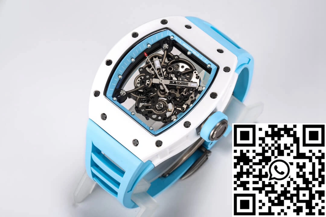 WellDesigned Richard Mille RM-055 BBR Factory Ceramic Case Blue Strap 2433