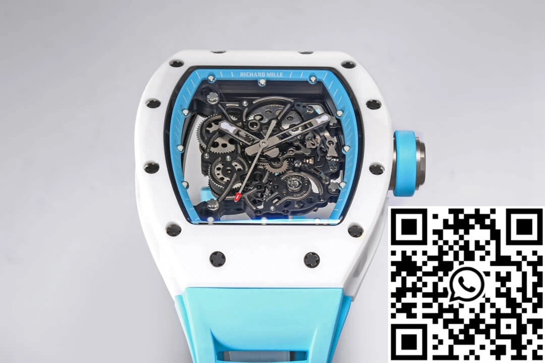 WellDesigned Richard Mille RM-055 BBR Factory Ceramic Case Blue Strap 2433