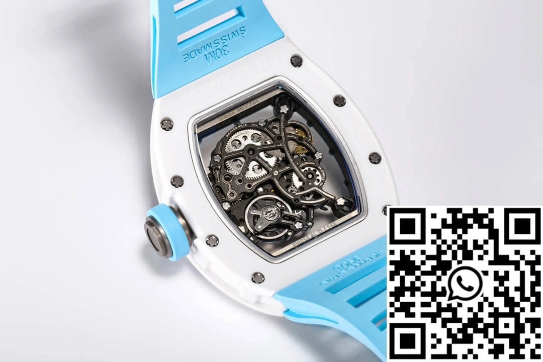 WellDesigned Richard Mille RM-055 BBR Factory Ceramic Case Blue Strap 2433