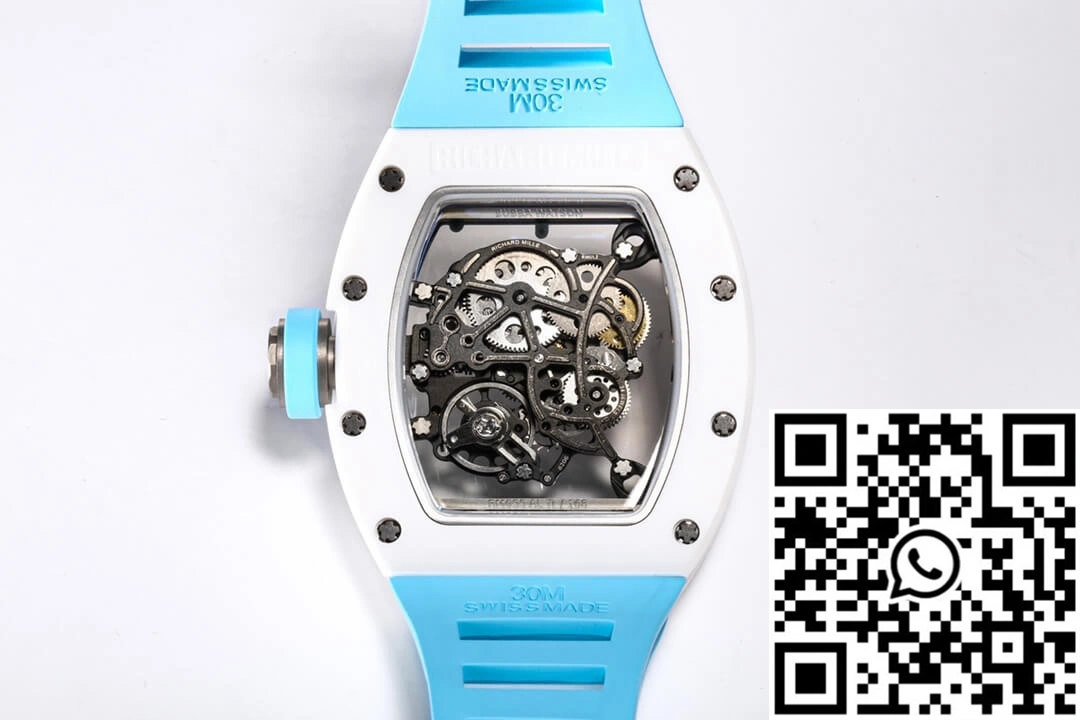 WellDesigned Richard Mille RM-055 BBR Factory Ceramic Case Blue Strap 2433