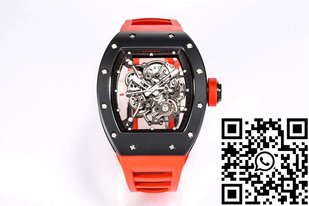 Richard Mille RM-055 BBR Factory Ceramic Case Red Strap Contemporary 2404