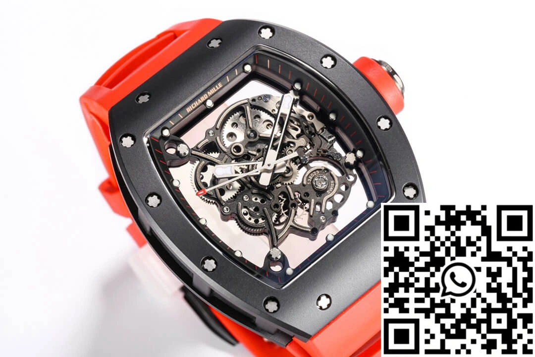Richard Mille RM-055 BBR Factory Ceramic Case Red Strap Contemporary 2404