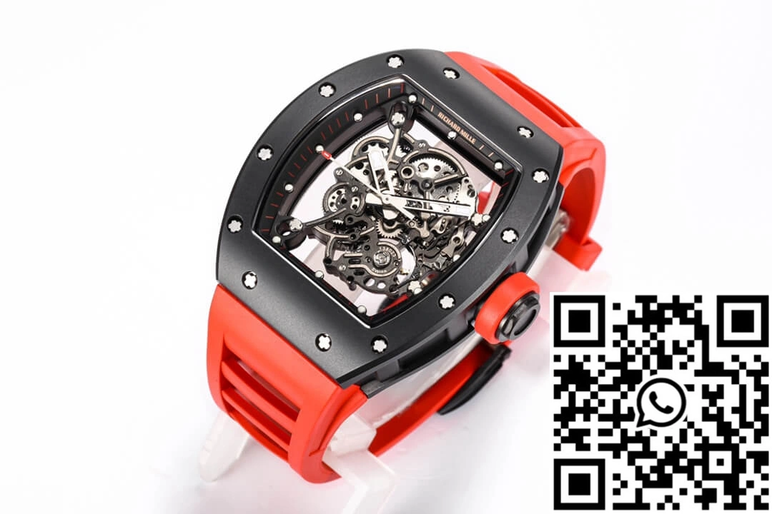 Richard Mille RM-055 BBR Factory Ceramic Case Red Strap Contemporary 2404