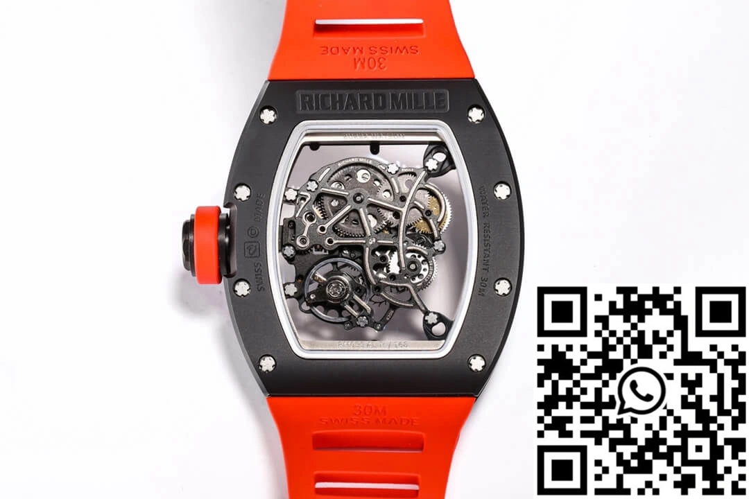 Richard Mille RM-055 BBR Factory Ceramic Case Red Strap Contemporary 2404
