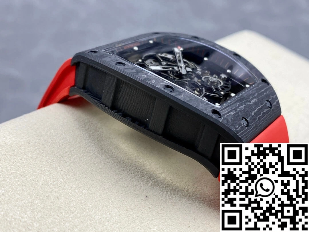 Comfortable Richard Mille RM-055 BBR Factory Red Rubber Strap 2402