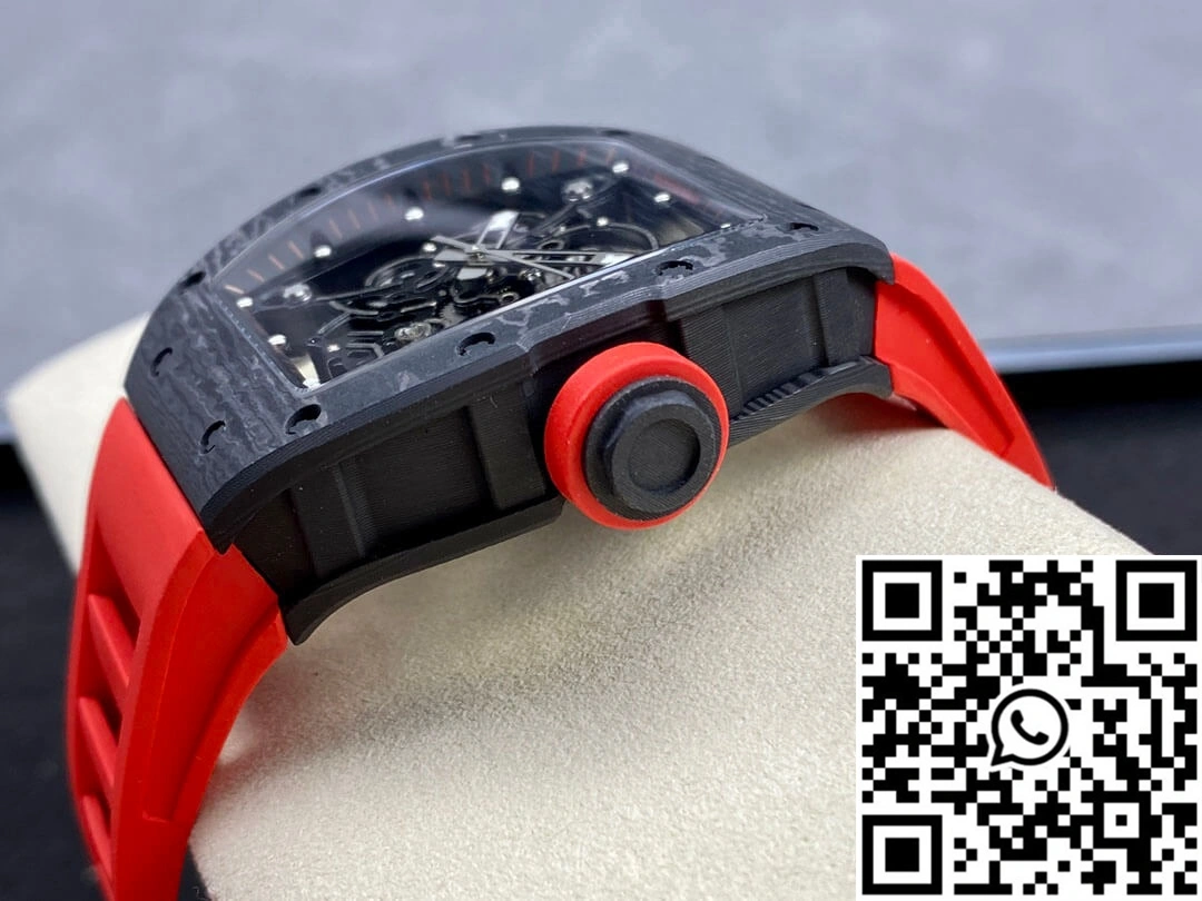 Comfortable Richard Mille RM-055 BBR Factory Red Rubber Strap 2402