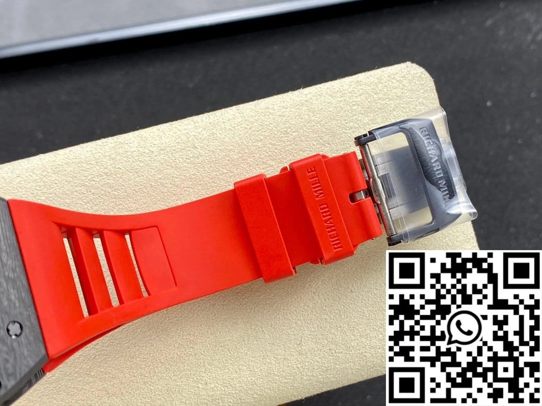 Comfortable Richard Mille RM-055 BBR Factory Red Rubber Strap 2402