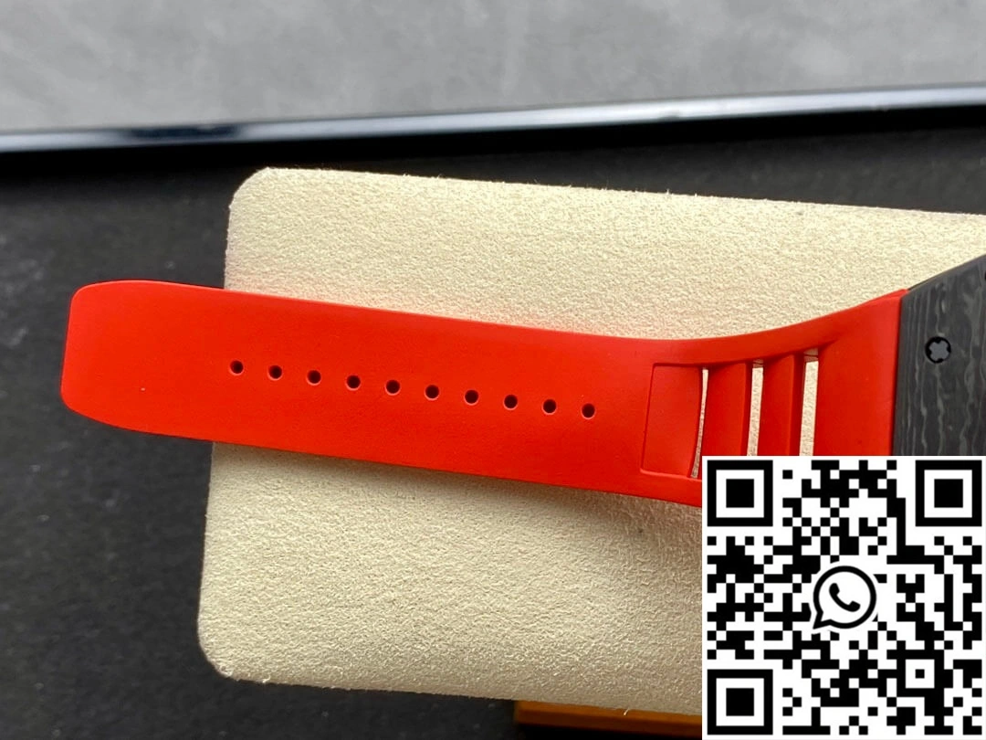 Comfortable Richard Mille RM-055 BBR Factory Red Rubber Strap 2402