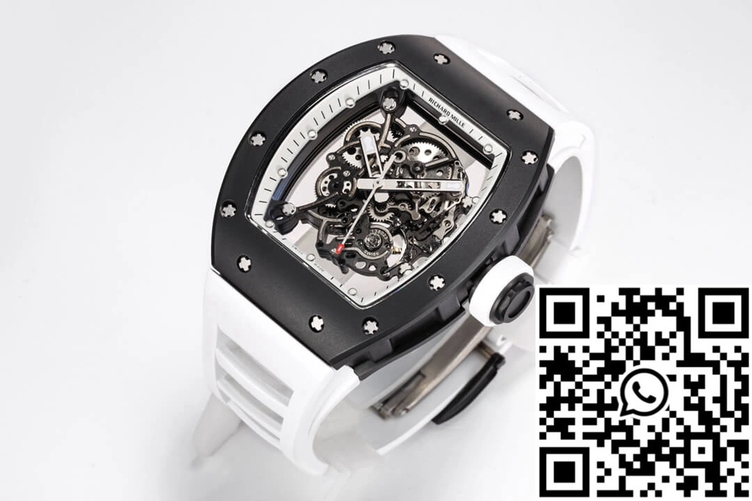 Richard Mille RM-055 BBR Factory White Rubber Strap Original 2429