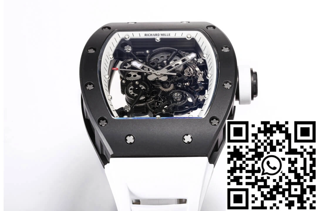 Richard Mille RM-055 BBR Factory White Rubber Strap Original 2429