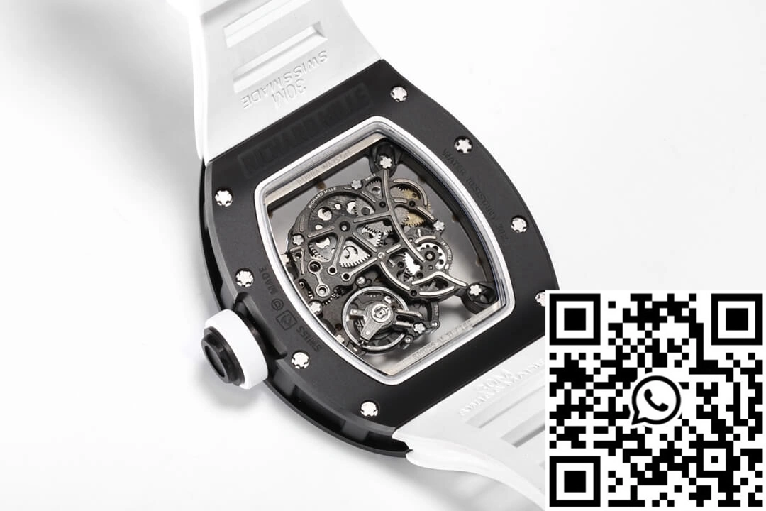 Richard Mille RM-055 BBR Factory White Rubber Strap Original 2429