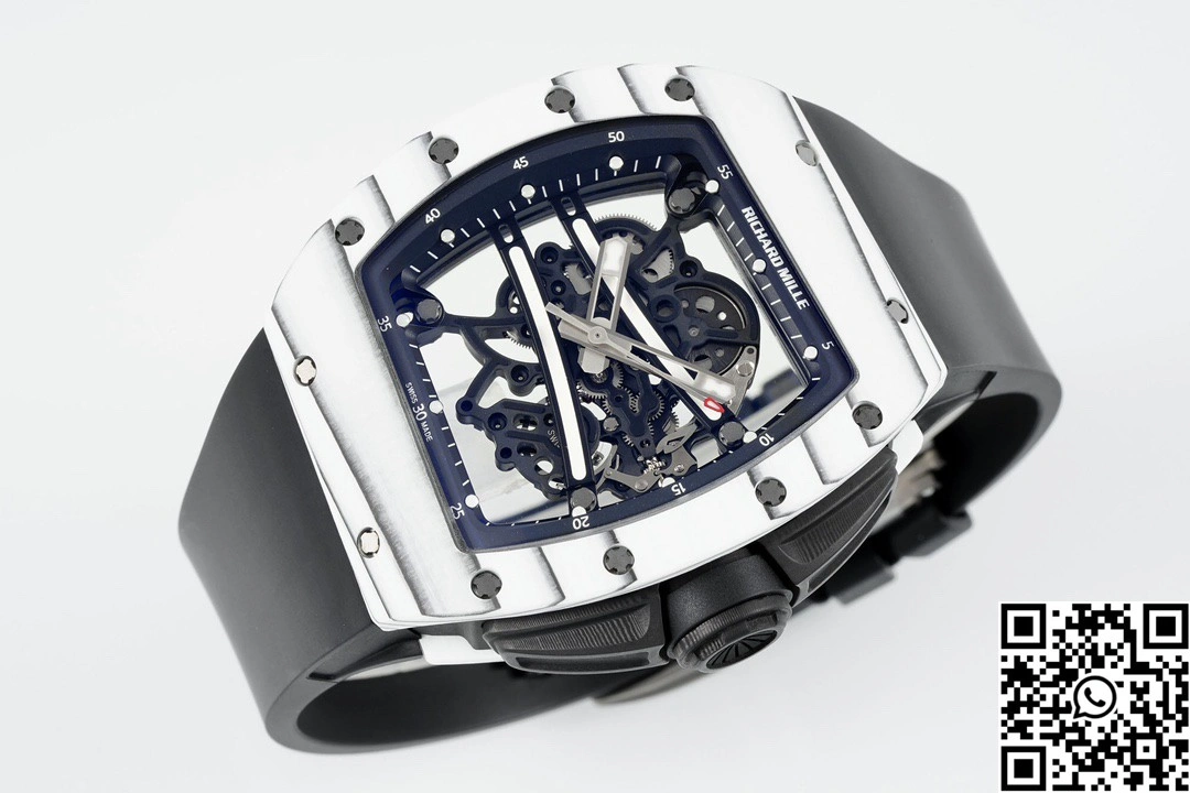 Richard Mille RM-061 ZF Factory NTPT Carbon Fiber White Case Black Band Cozy 2436