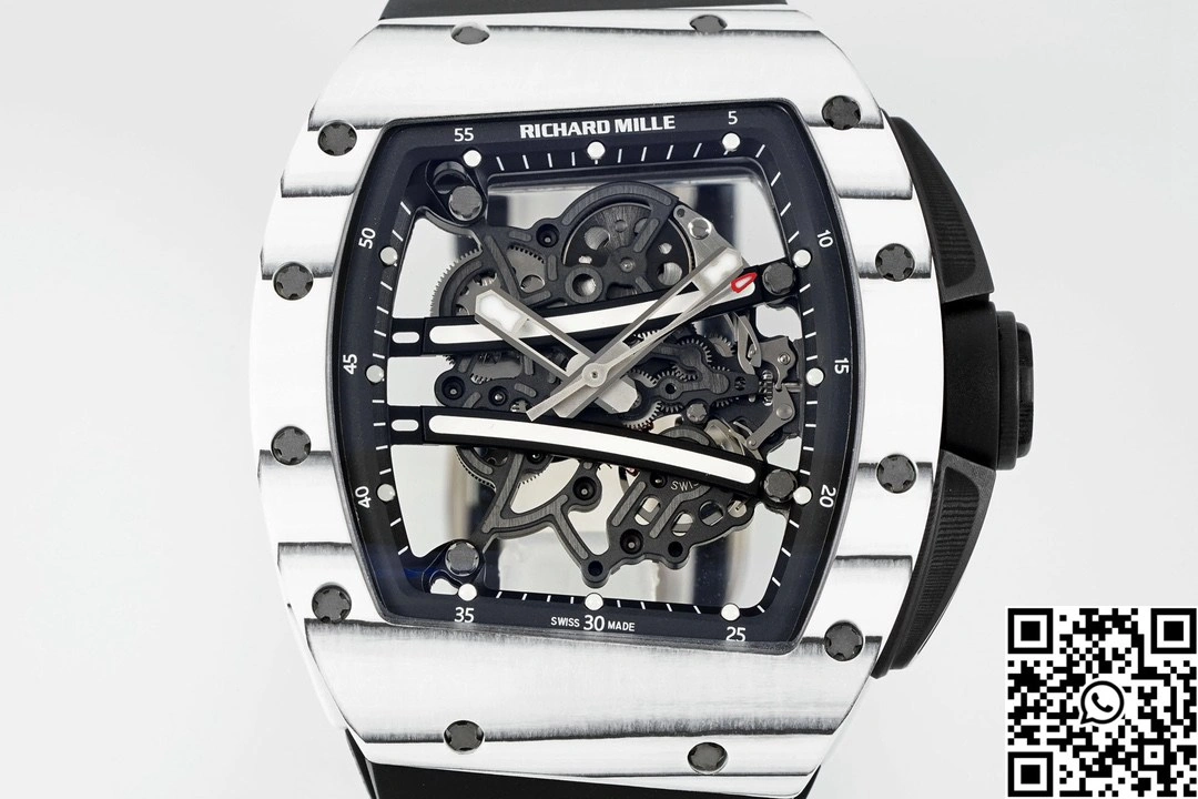 Richard Mille RM-061 ZF Factory NTPT Carbon Fiber White Case Black Band Cozy 2436