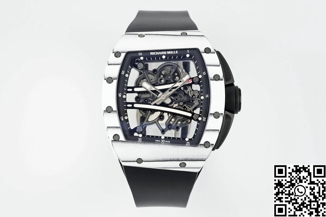 Richard Mille RM-061 ZF Factory NTPT Carbon Fiber White Case Black Band Cozy 2436