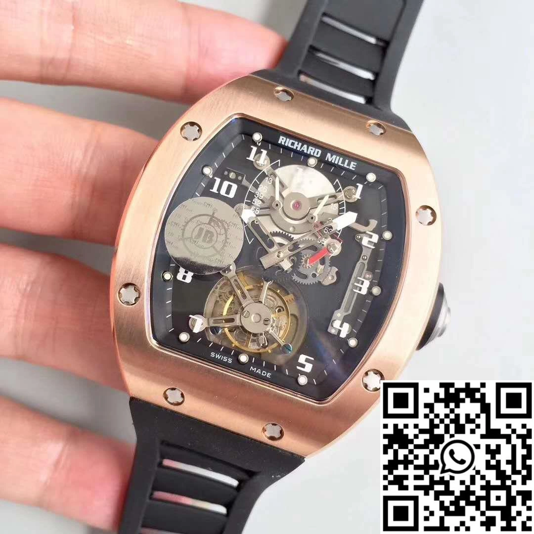 Richard Mille RM001 Rose Gold Tourbillon JB Factory Black Dial Soft 2305