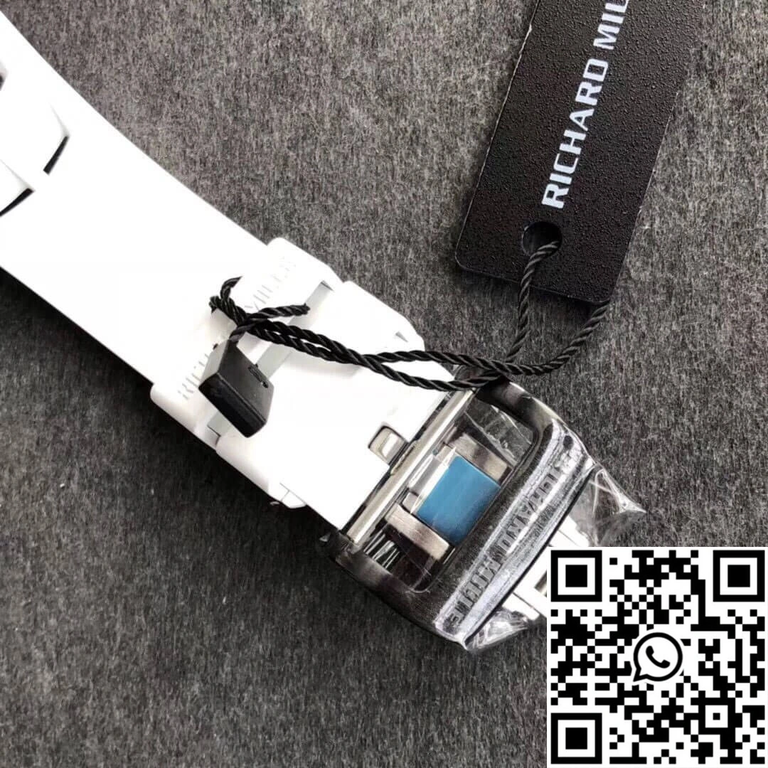 Richard Mille RM011-03 KV Factory Carbon Fiber White Strap Durable 2312