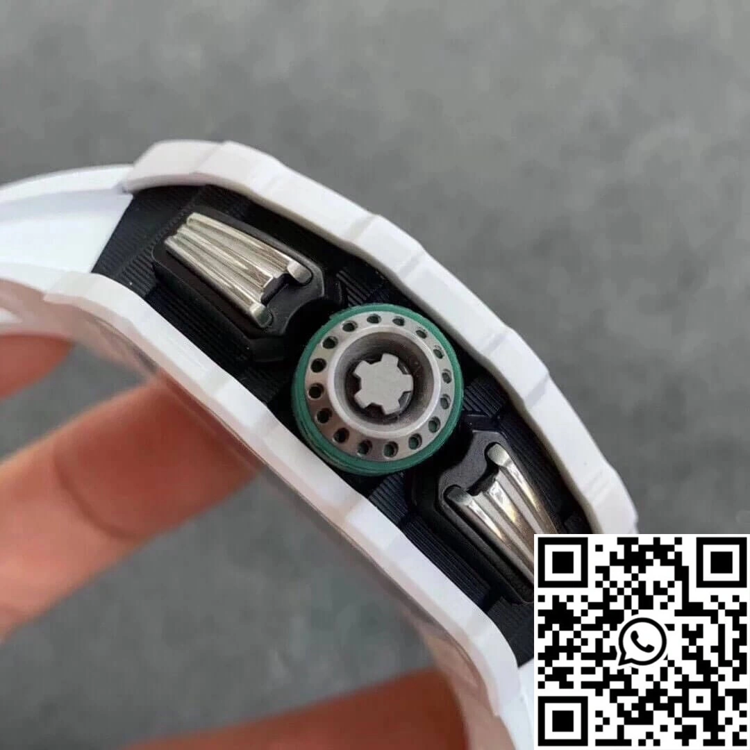 Bright Richard Mille RM011-03 KV Factory Ceramic White Strap 2308