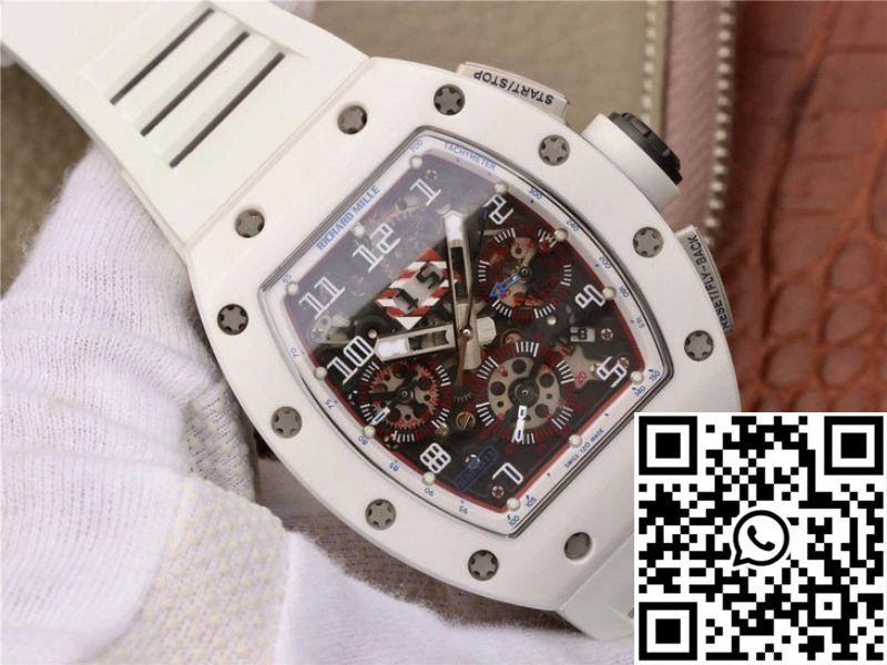 Affordable Richard Mille RM011 Chronograph KV Factory White Hollow Dial 2332