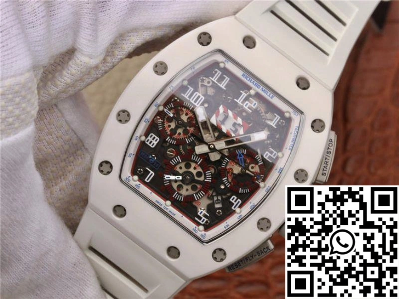 Affordable Richard Mille RM011 Chronograph KV Factory White Hollow Dial 2332