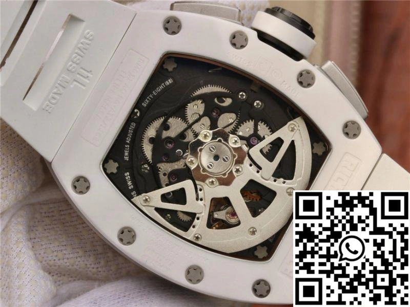 Affordable Richard Mille RM011 Chronograph KV Factory White Hollow Dial 2332