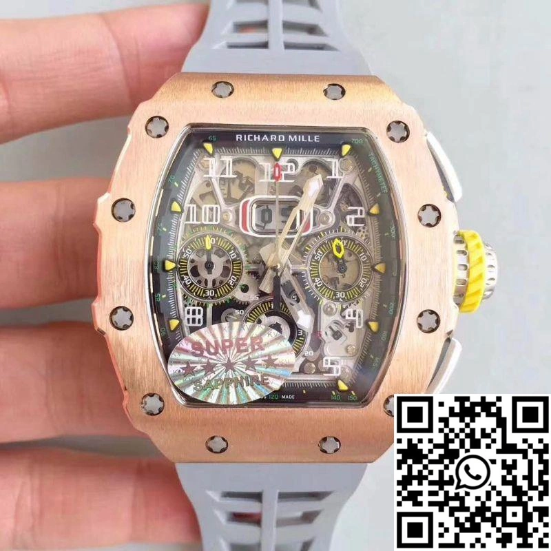 Trendsetting Richard Mille RM011 Felipe Massa Chronograph KV Factory Rose Gold Skeleton Dial 2335