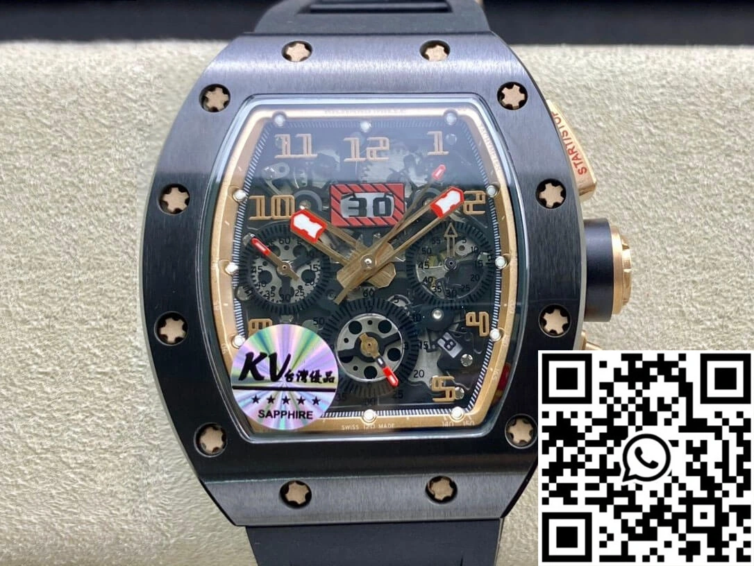 Richard Mille RM011 KV Factory Black Ceramic Skeleton Dial AllSeason 2313