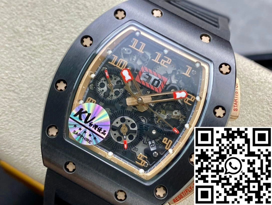 Richard Mille RM011 KV Factory Black Ceramic Skeleton Dial AllSeason 2313