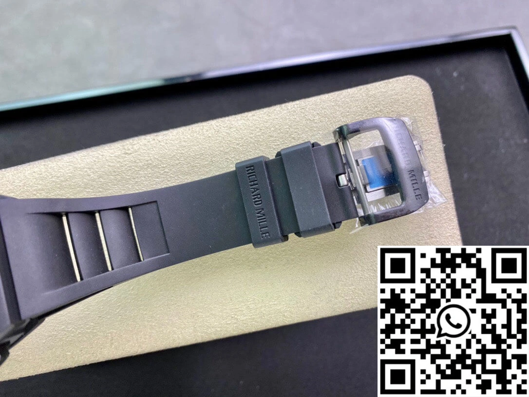 OdorResistant Richard Mille RM011 KV Factory Ceramic Black Rubber Strap 2334