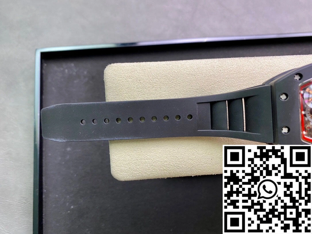 OdorResistant Richard Mille RM011 KV Factory Ceramic Black Rubber Strap 2334