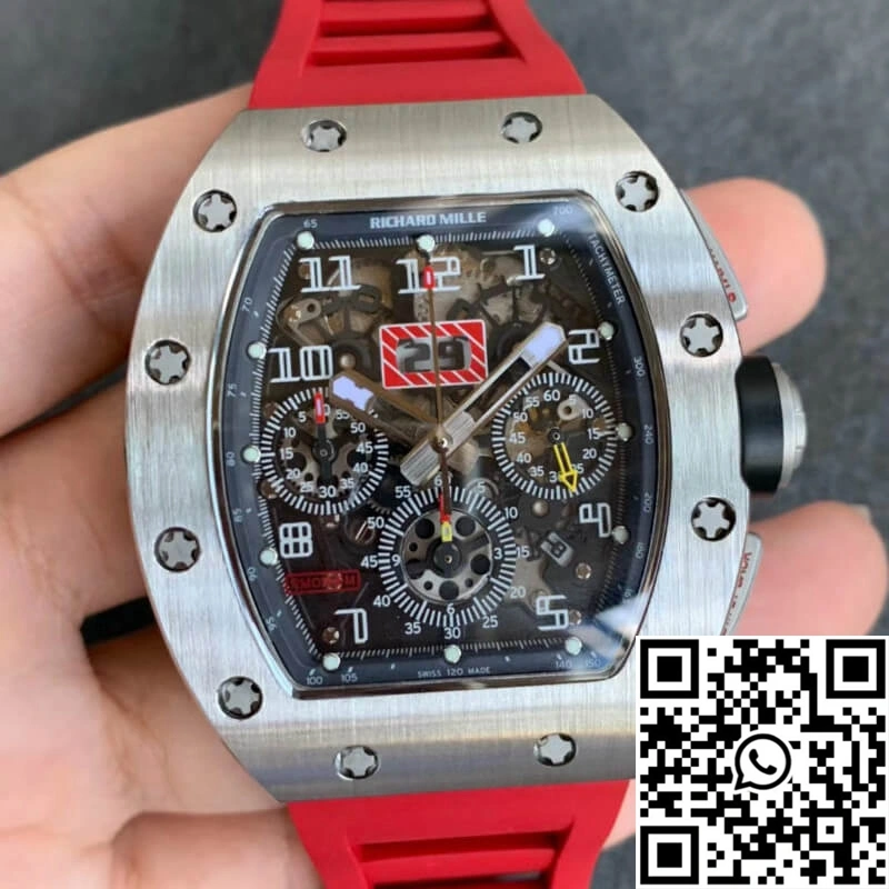 Sleek Richard Mille RM011 KV Factory Red Rubber Strap 2307