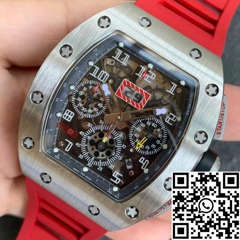 Sleek Richard Mille RM011 KV Factory Red Rubber Strap 2307
