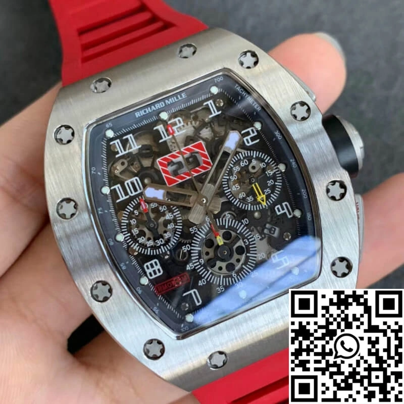 Sleek Richard Mille RM011 KV Factory Red Rubber Strap 2307