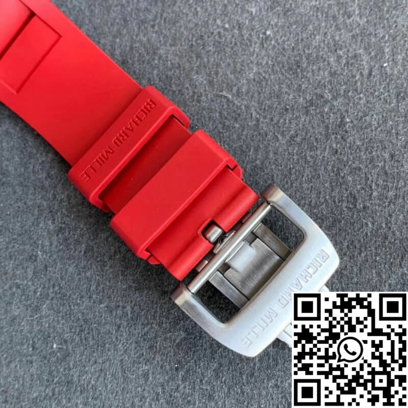 Sleek Richard Mille RM011 KV Factory Red Rubber Strap 2307