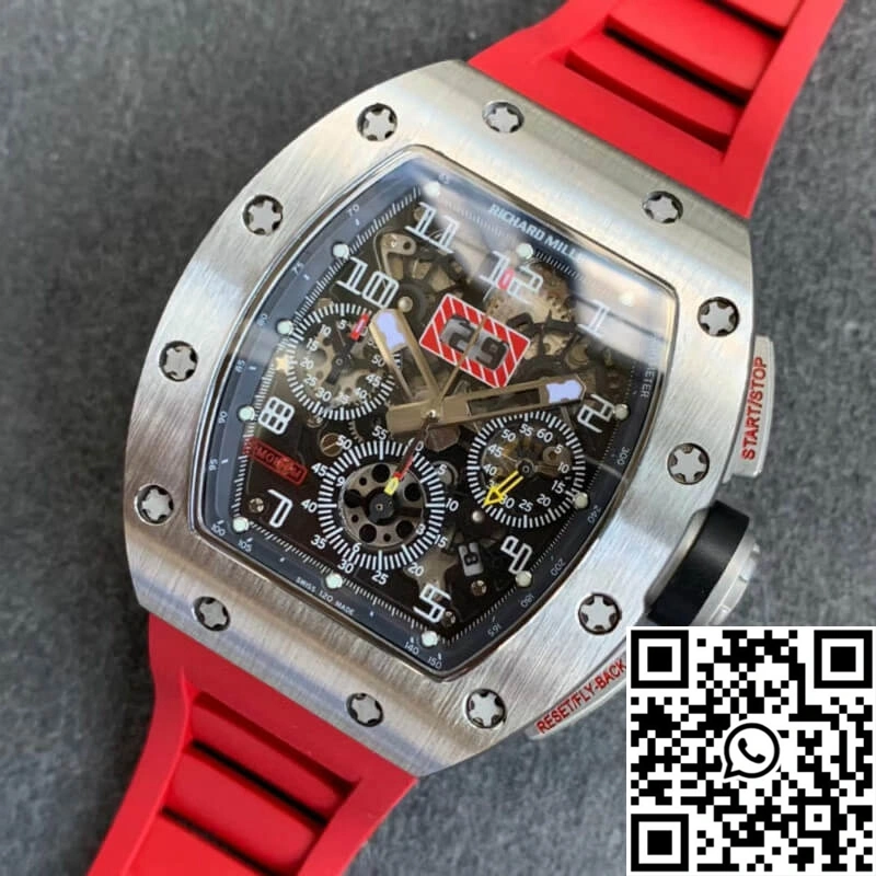 Sleek Richard Mille RM011 KV Factory Red Rubber Strap 2307
