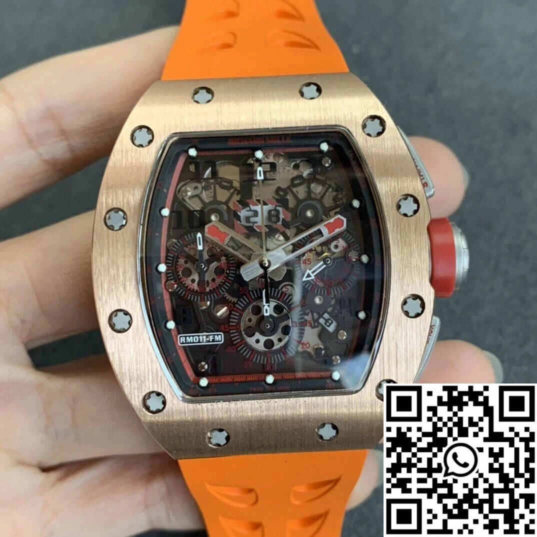 Richard Mille RM011 KV Factory Rose Gold Durable 2323