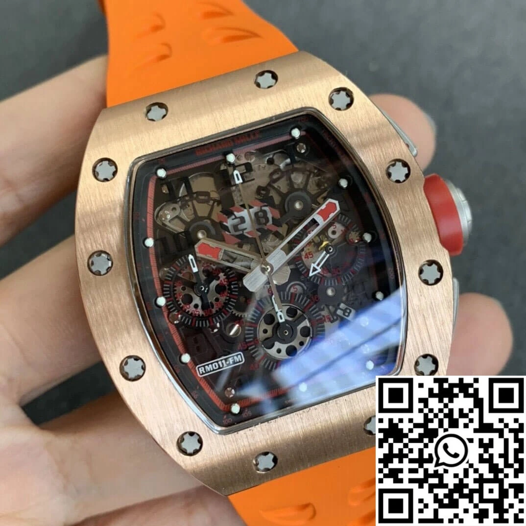 Richard Mille RM011 KV Factory Rose Gold Durable 2323