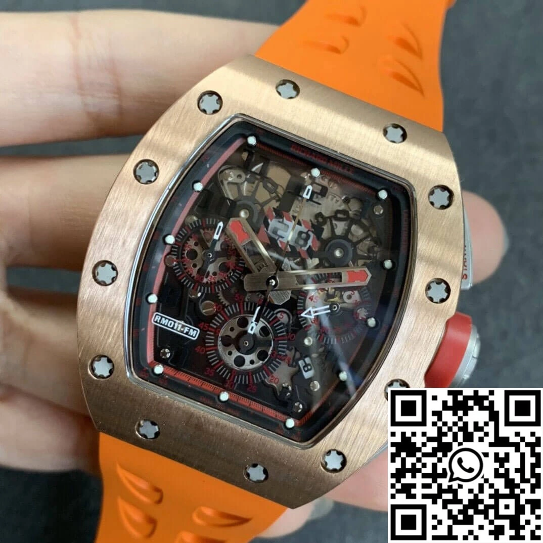 Richard Mille RM011 KV Factory Rose Gold Durable 2323
