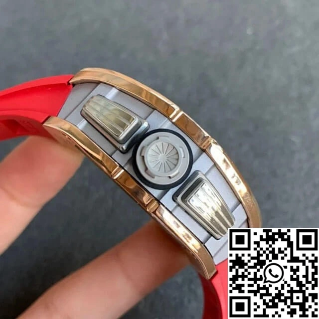 SunProtective Richard Mille RM011 KV Factory Titanium Case Red Strap 2321
