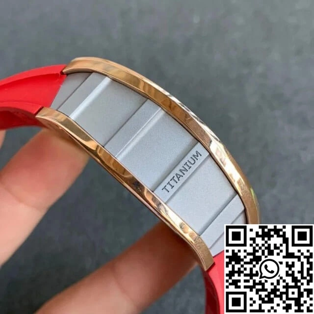 SunProtective Richard Mille RM011 KV Factory Titanium Case Red Strap 2321
