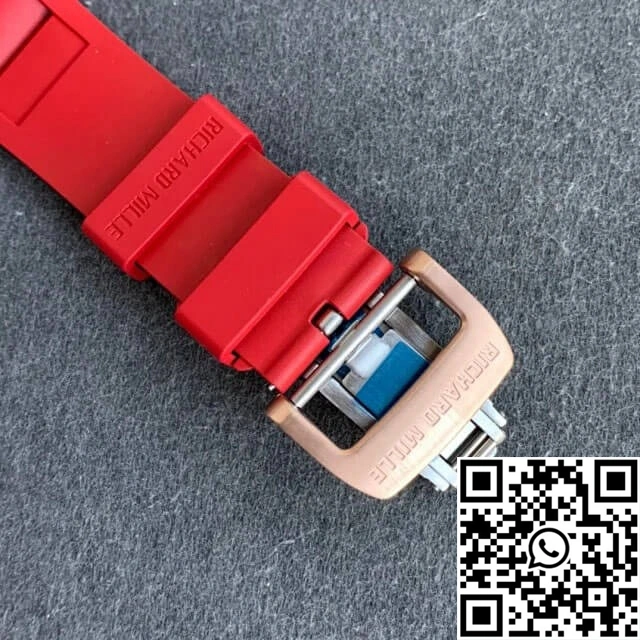 SunProtective Richard Mille RM011 KV Factory Titanium Case Red Strap 2321