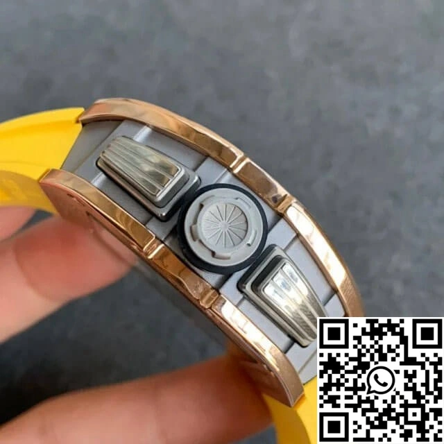Richard Mille RM011 KV Factory Titanium Yellow Rubber Strap QuickDry 2351